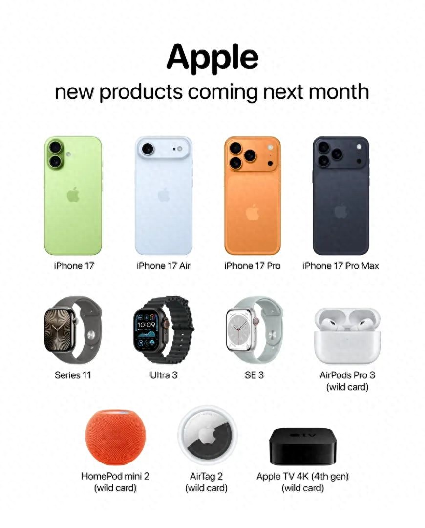 苹果发布会新品汇总 不止iPhone17