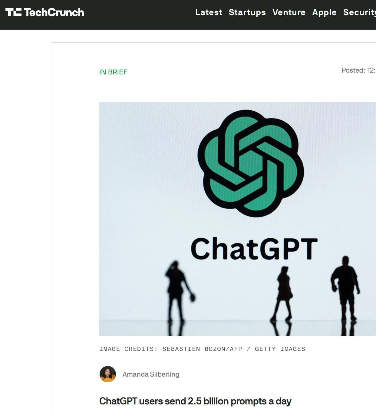 OpenAI透露：ChatGPT每天收到全球用户约25亿条提示