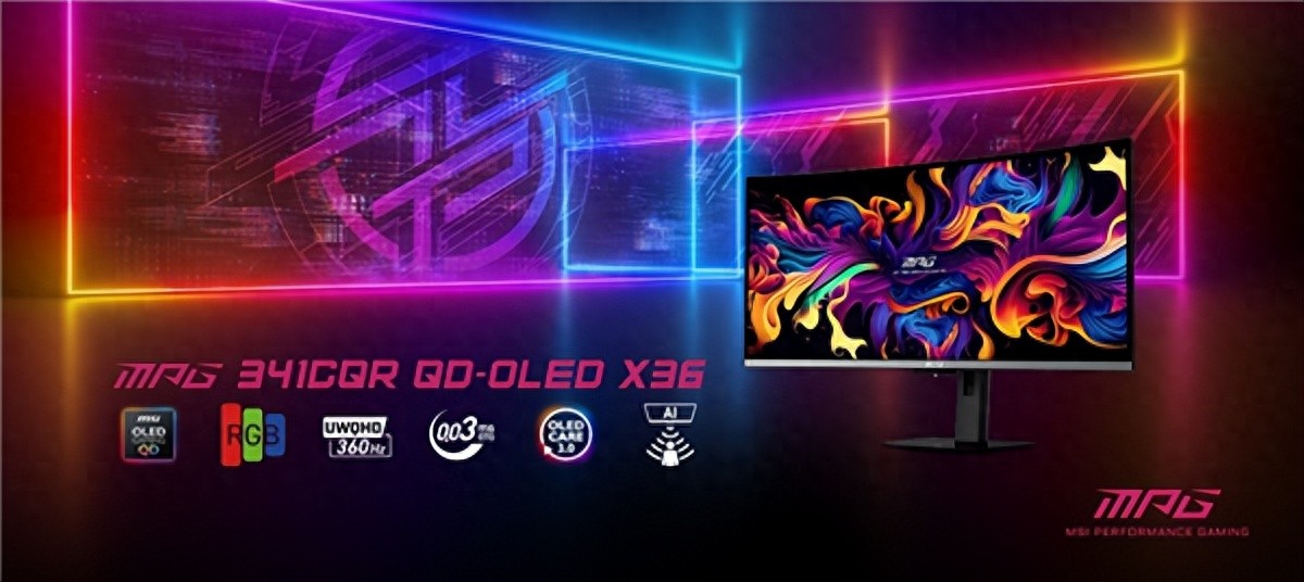微星兩款顯示器新品亮相CES：第五代QD-OLED面板 新增AI智能助理