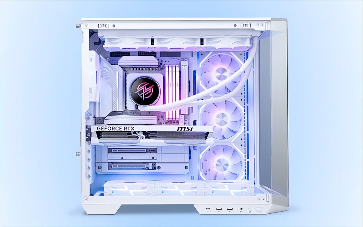 純白、看不到一根線！背插顯卡就是漂亮