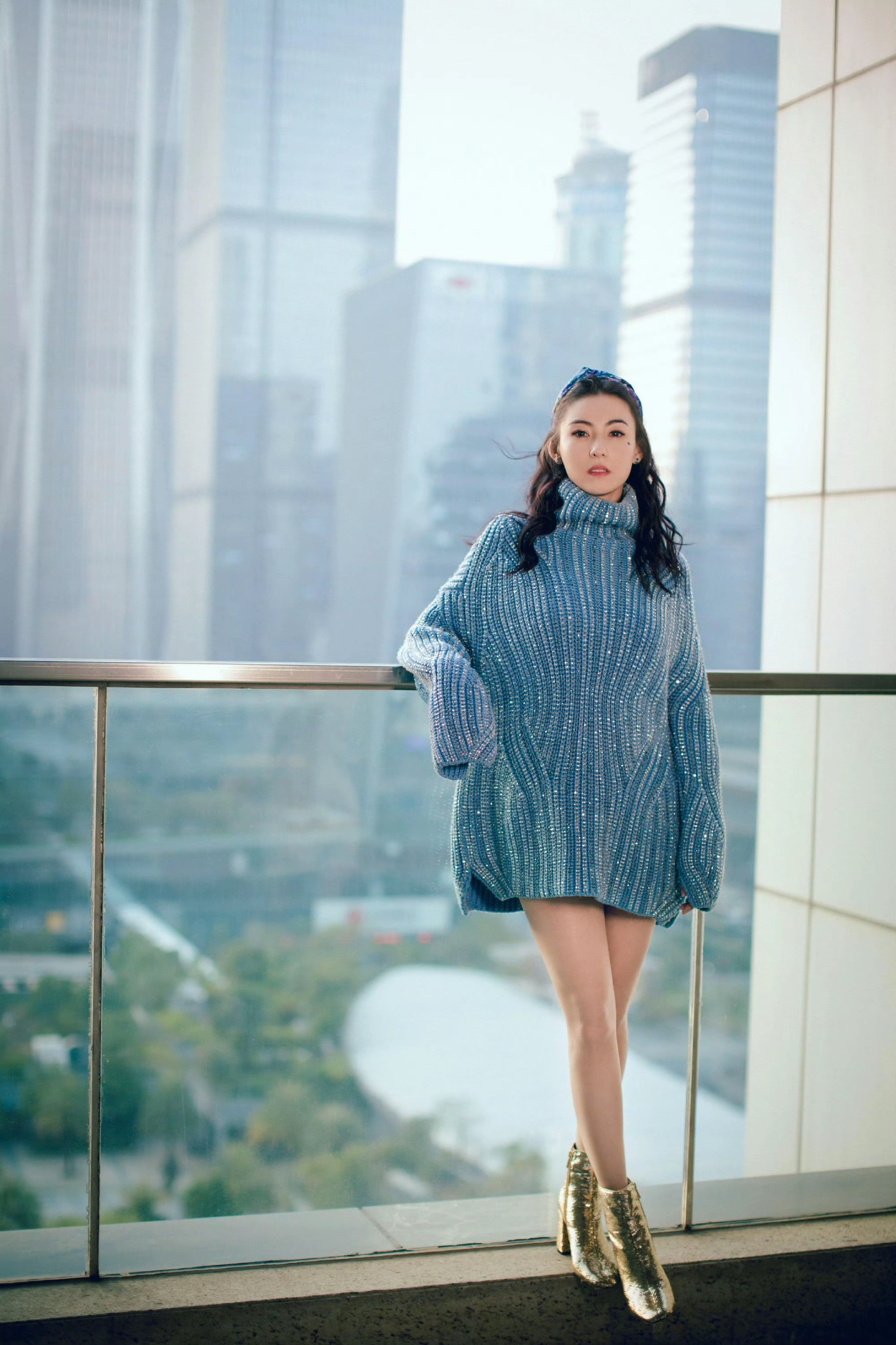 张柏芝 肉丝穿搭