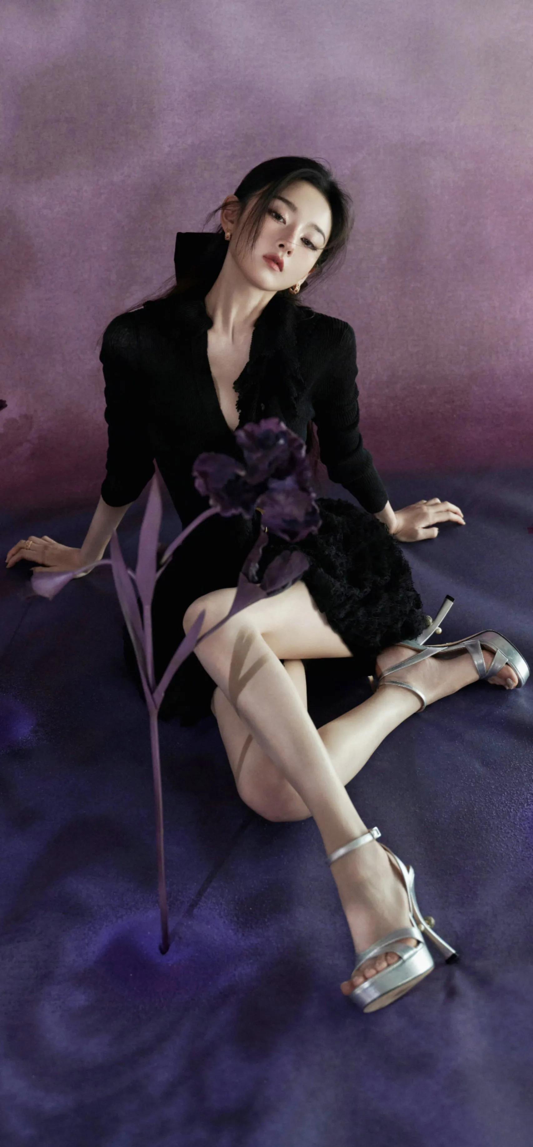 宋祖儿V领针织开衫蕾丝半裙造型壁纸，宋祖儿壁纸