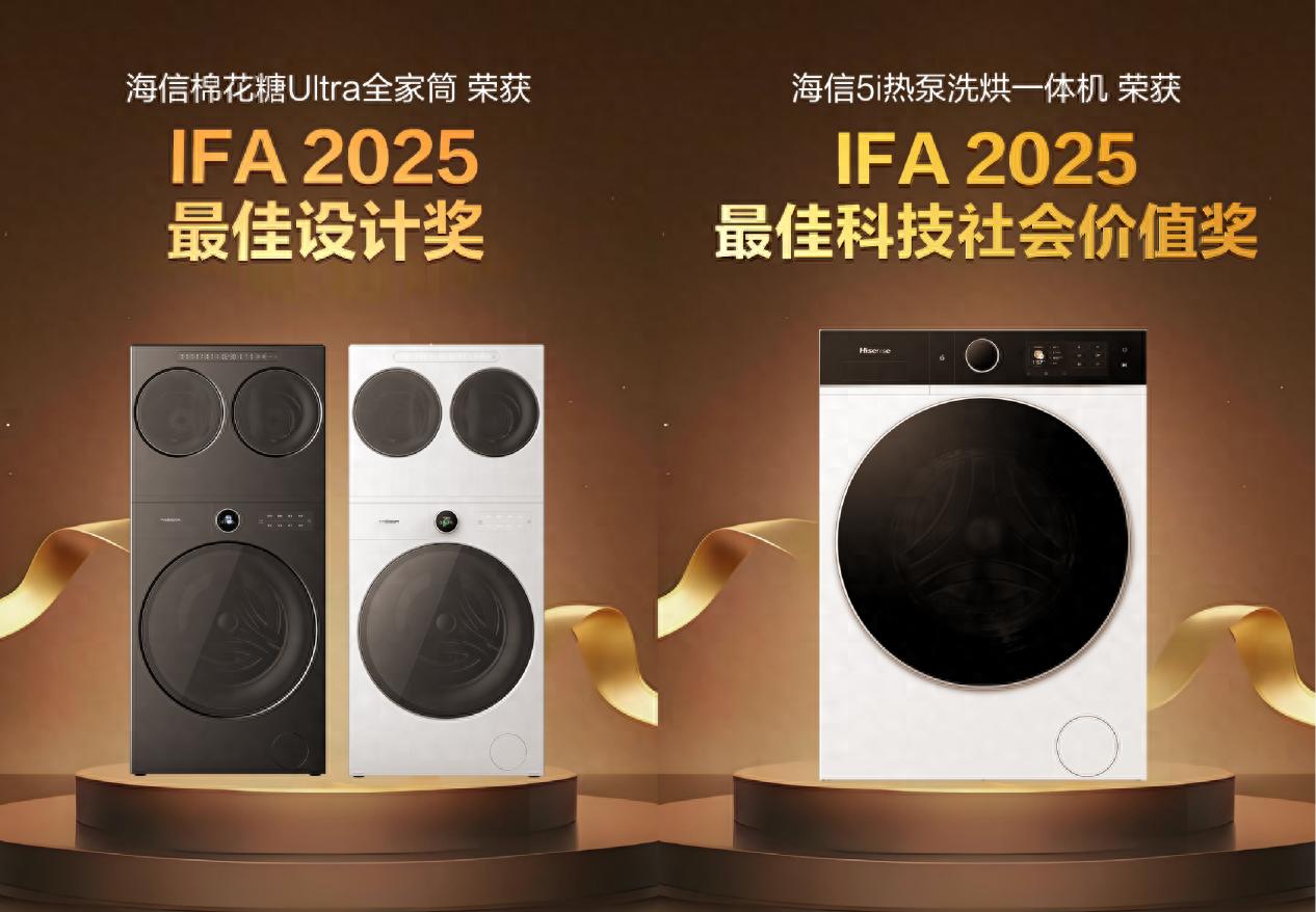 海信洗衣機閃耀IFA展，以“年度創新”與“科技社會價值”重新定義高端洗護