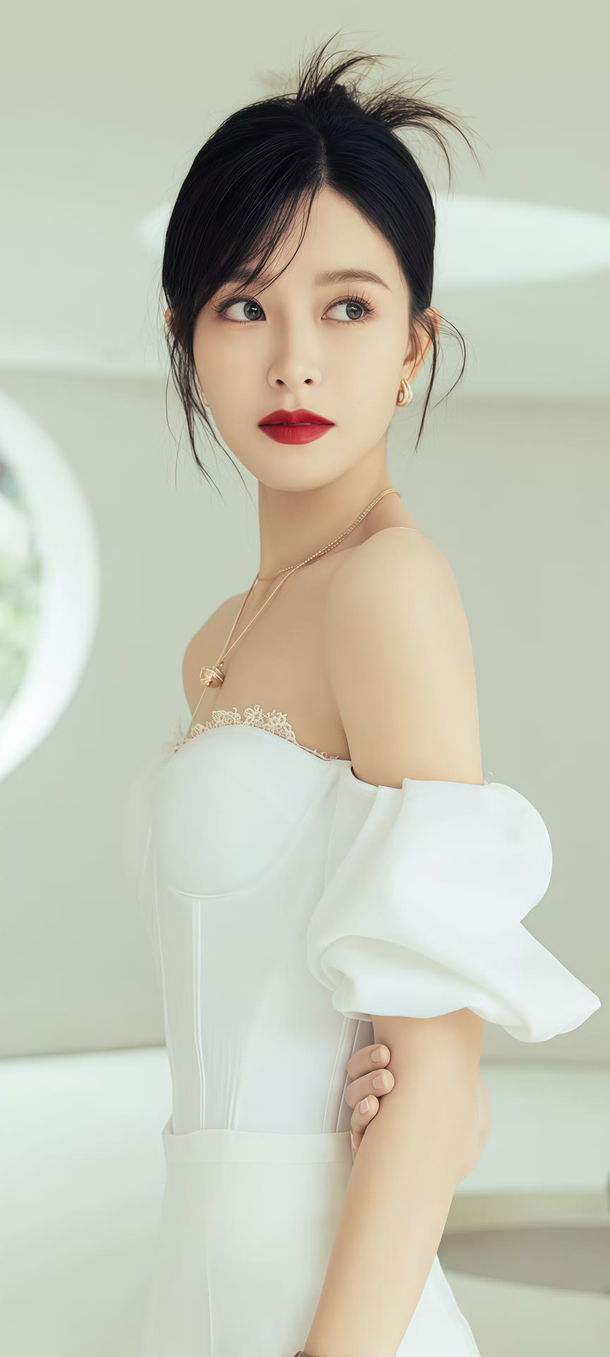 文咏珊露肩黑裙，这状态谁看了不心动