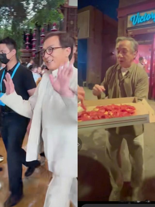 71岁成龙私下吃烤肉被拍：满头白发、皱纹明显，引发全网心疼