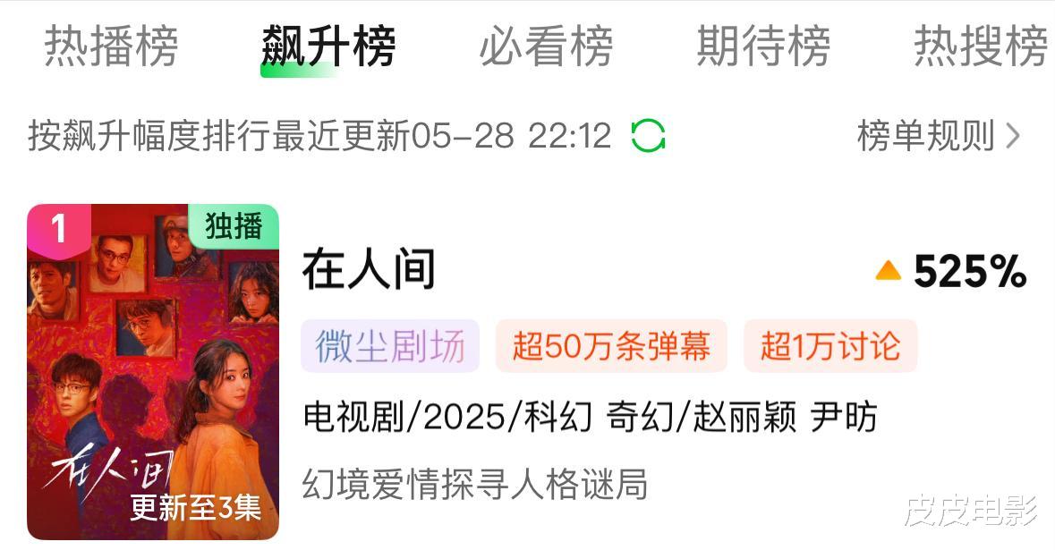 《在人间》真实口碑出炉，38岁赵丽颖口味又变了，这部悬疑剧要火