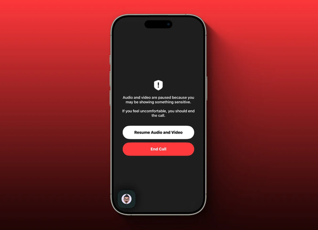蘋果iOS 26新功能：FaceTime檢測到敏感畫面可自動暫停通話