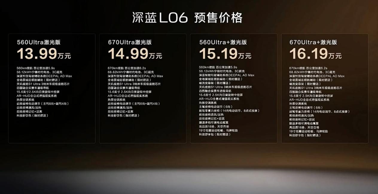 配置逆天 预售价13.99万-16.19万的深蓝L06要成爆款?