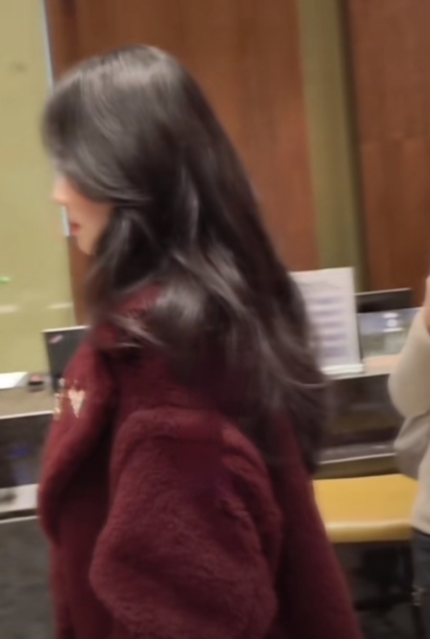 刘涛这身酒红大衣也太有气场了吧