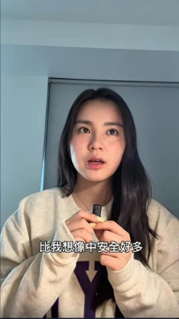 TVB小花赴纽约开学半月，称当地比想象安全，借逛唐人街排解乡愁