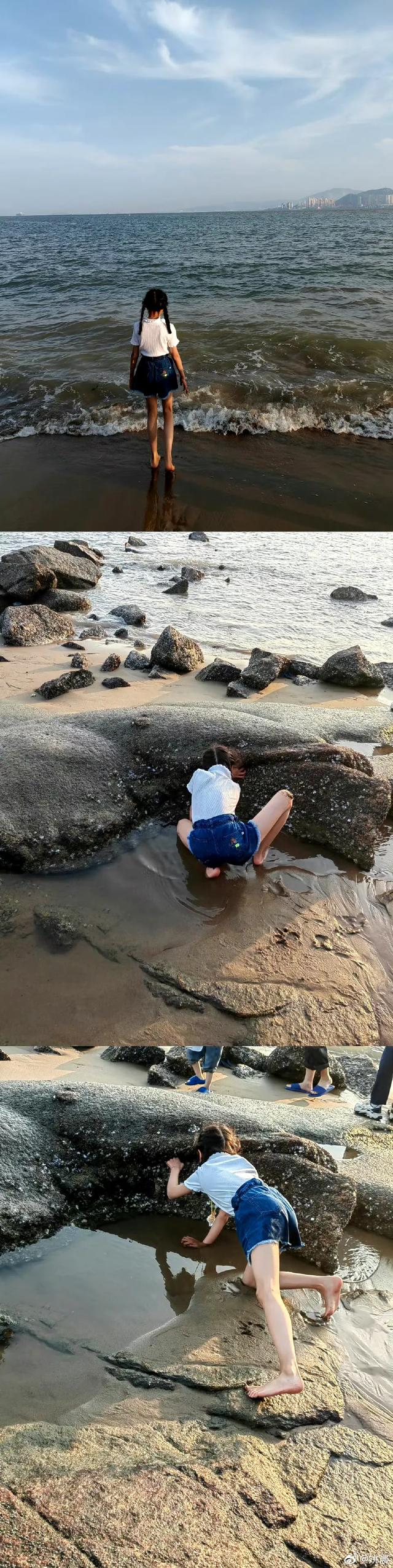 姚晨重回老家度假，40码大脚丝毫不影响她在鼓浪屿当只猫！