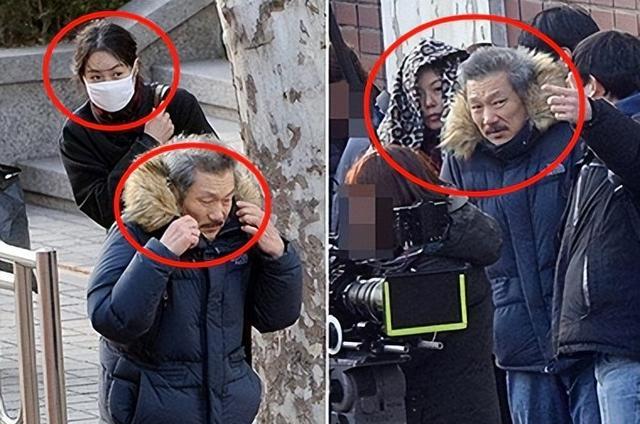 金敏喜生子后状态曝光，带孩子公园散步，65岁的丈夫更像是爷爷