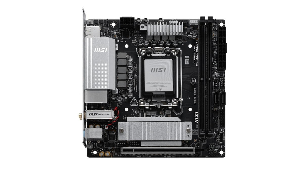 微星发布PRO H810I WIFI：银黑配色，入门级ITX规格主板