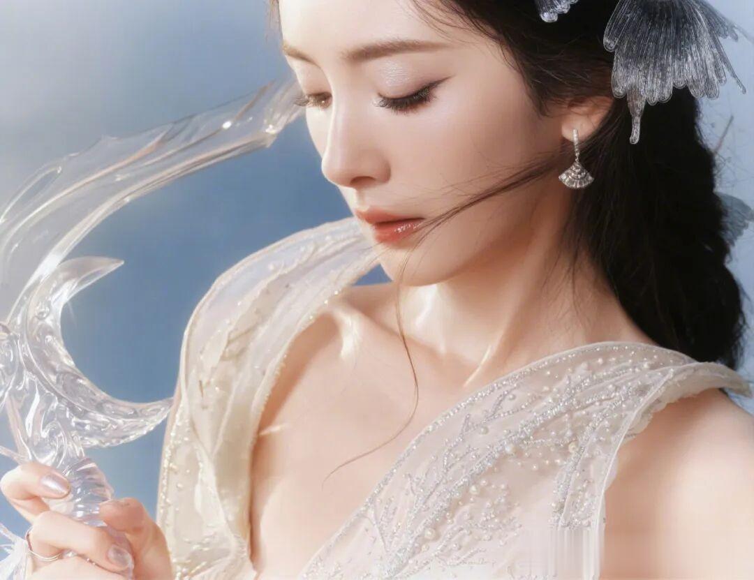 杨幂，悄然栖于她发间