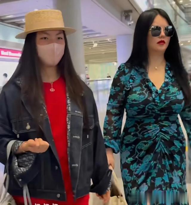 李湘结束东京3日游,穿新裙子回家又白又壮,网友:好像一条蟒蛇