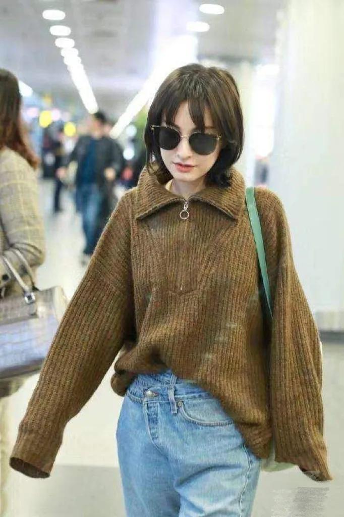 吴昕越来越时髦!穿美拉德毛衣配牛仔裤,减龄又高级!