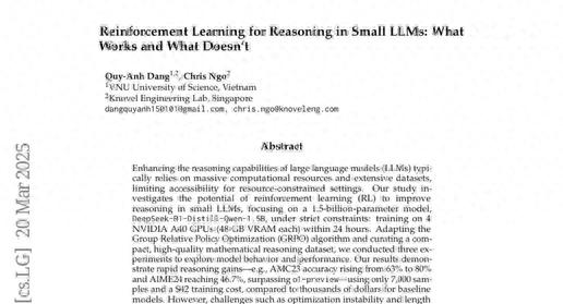 新加坡團隊：強化學習使小模型推理媲美GPT-4