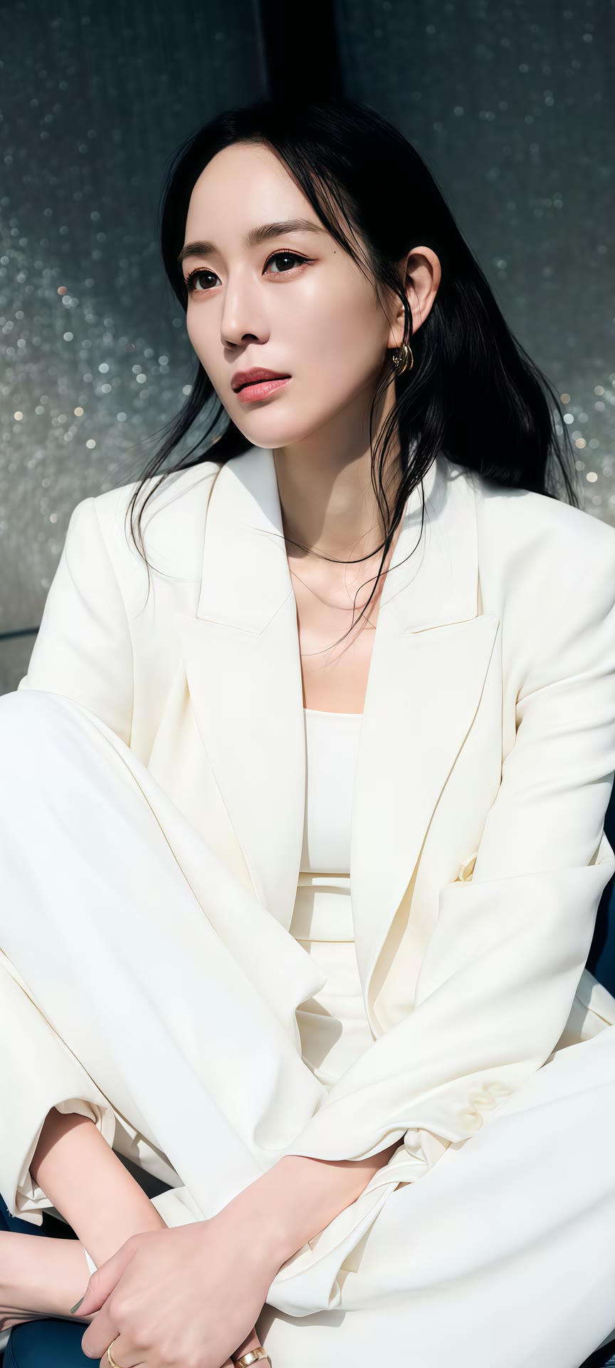 张钧甯黑裙氛围感大片，慵懒随性气质拉满