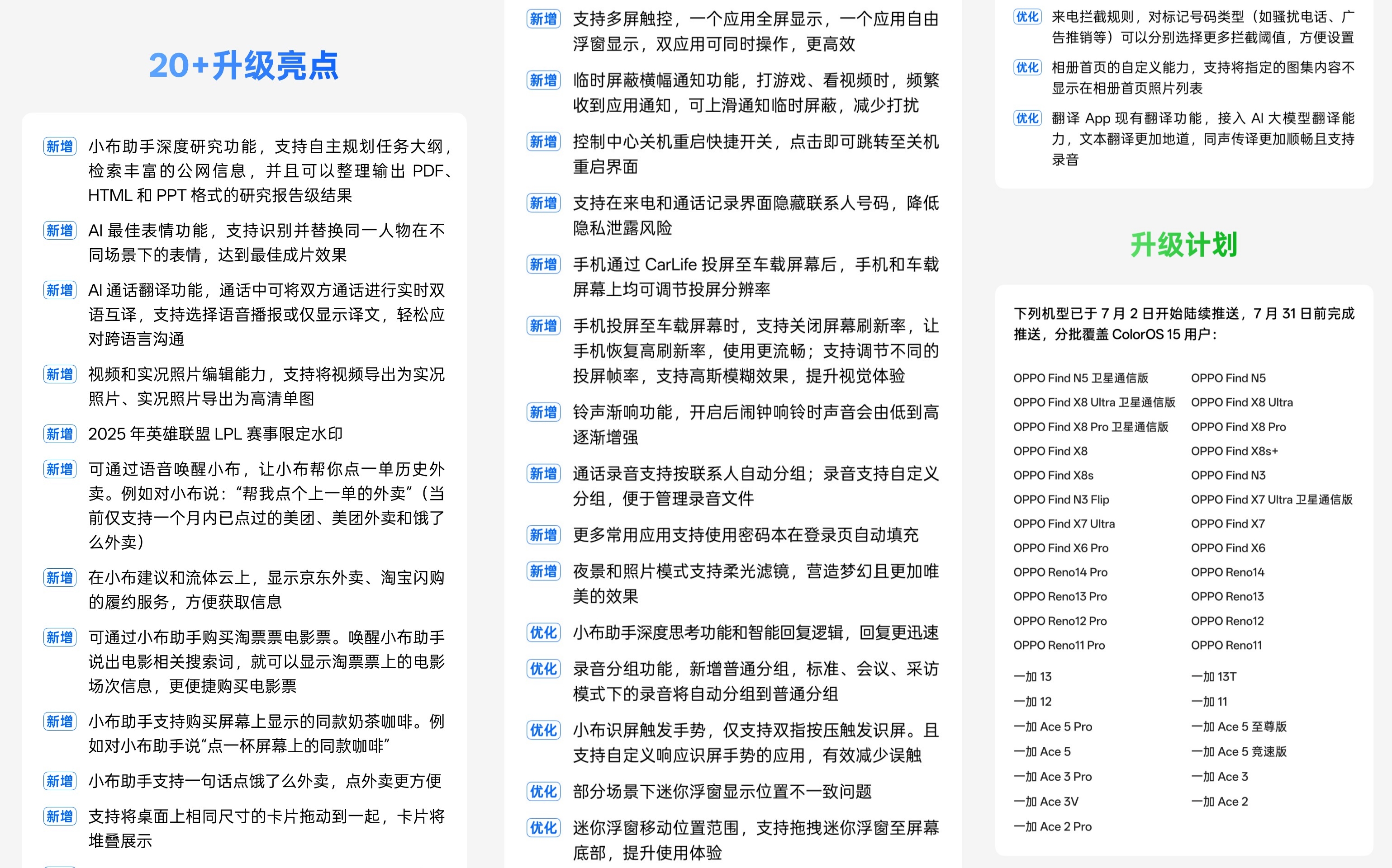 ColorOS 15七月升級：干貨滿滿，誠意十足，不愧“OTA之神”！