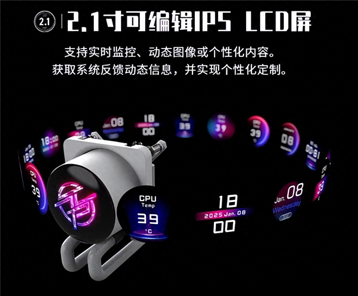 冷頭無線還帶屏！微星P13冰曜水冷正式上市：黑白雙色799元起