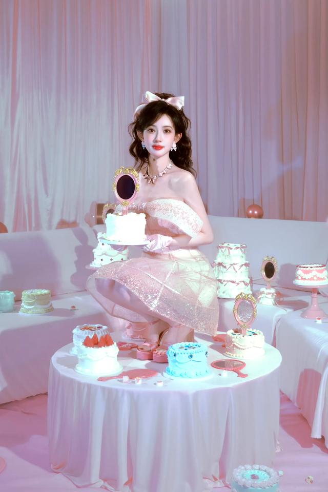 孟子义粉红女郎，朦胧轻柔，甜蜜来袭