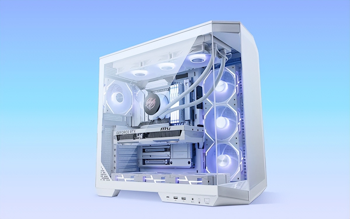 純白、看不到一根線！背插顯卡就是漂亮