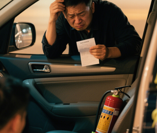 灭火器在副驾被开罚单？放置位置错误等于没带
