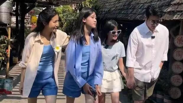 陆毅一家四口游西双版纳被偶遇，满屏的大长腿，令人羡慕不已