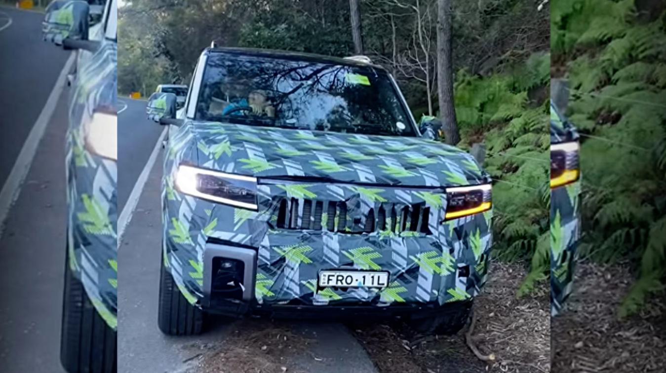 方程豹豹8伪装车现身澳洲 将以Denza B8名称销售 前脸与国内有所不同