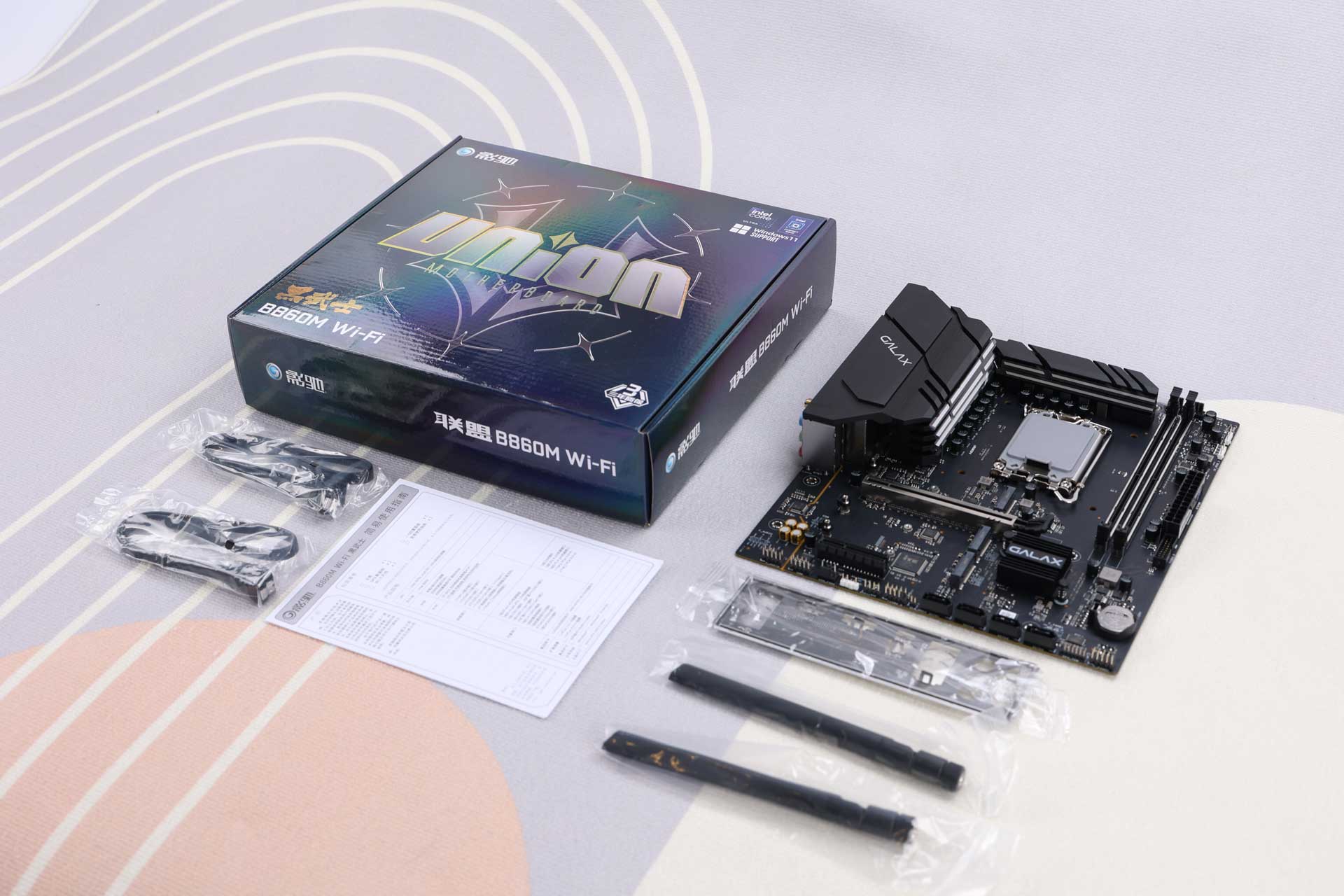 影驰联盟B860M WiFi黑武士主板开箱