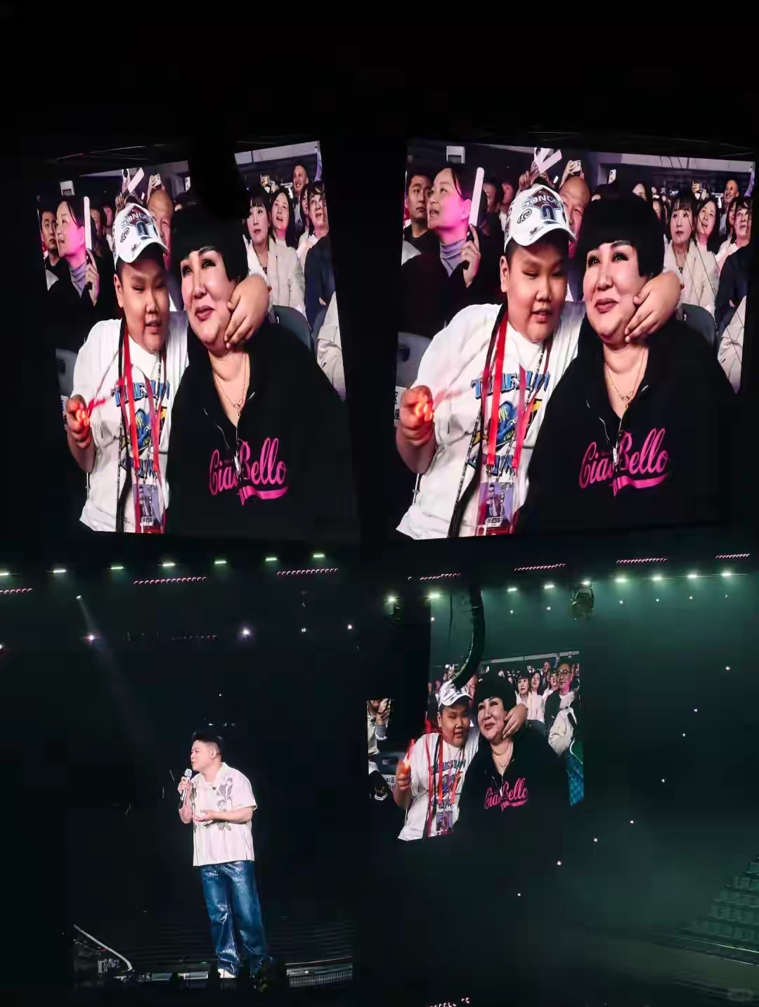 郭德纲妻儿看小岳岳演唱会,10岁郭汾阳3次亲王惠,被吐槽不正常