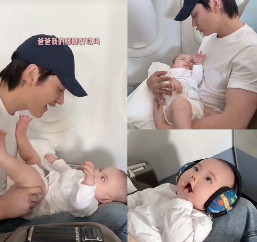 张檬小五带娃坐飞机，教科书级操作看呆网友：这届父母太会了