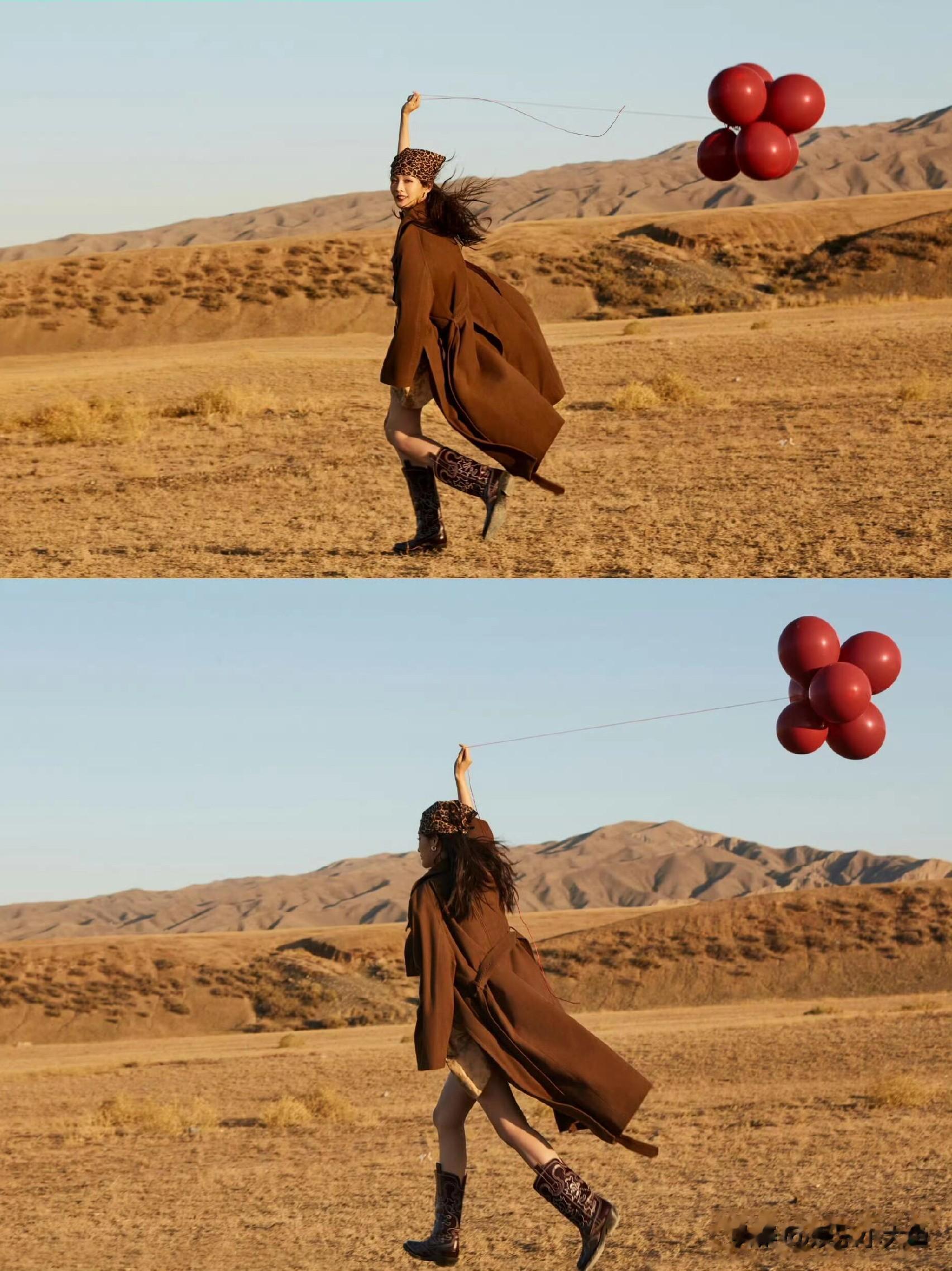 李沁0927生日大片,清冷蓝色系穿搭配微卷发,温柔又气质!