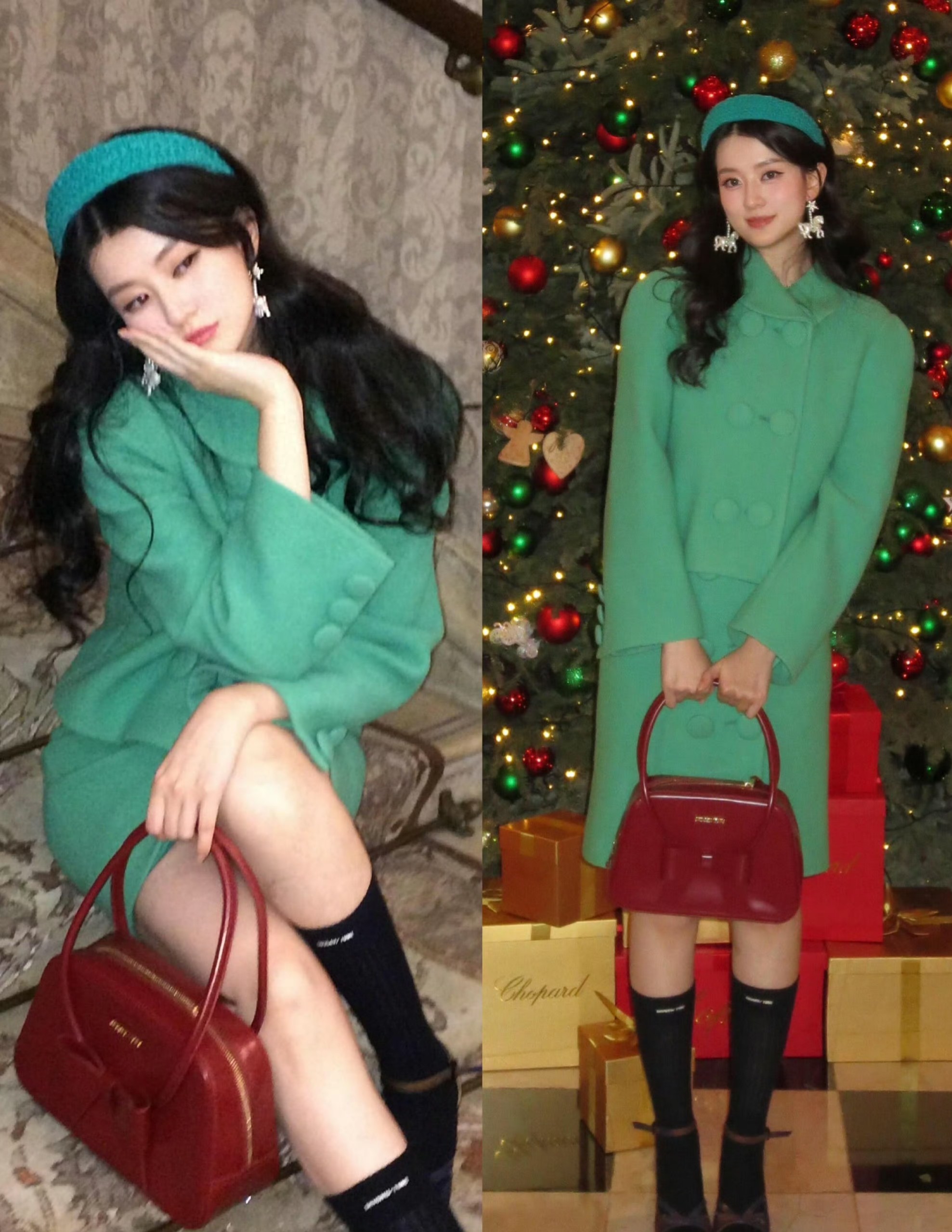 乔欣平安夜晒照！回归千金老本行了