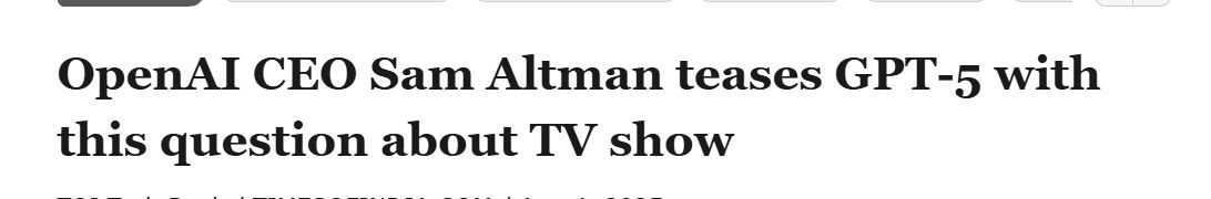 OpenAI 奧爾特曼“劇透”GPT-5