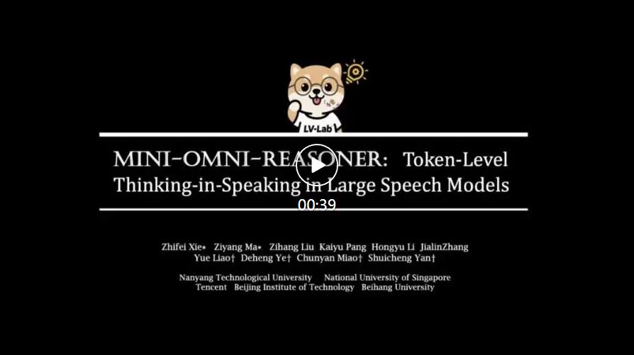 Mini-Omni-Reasoner:实时推理,定义下一代端到端对话模型