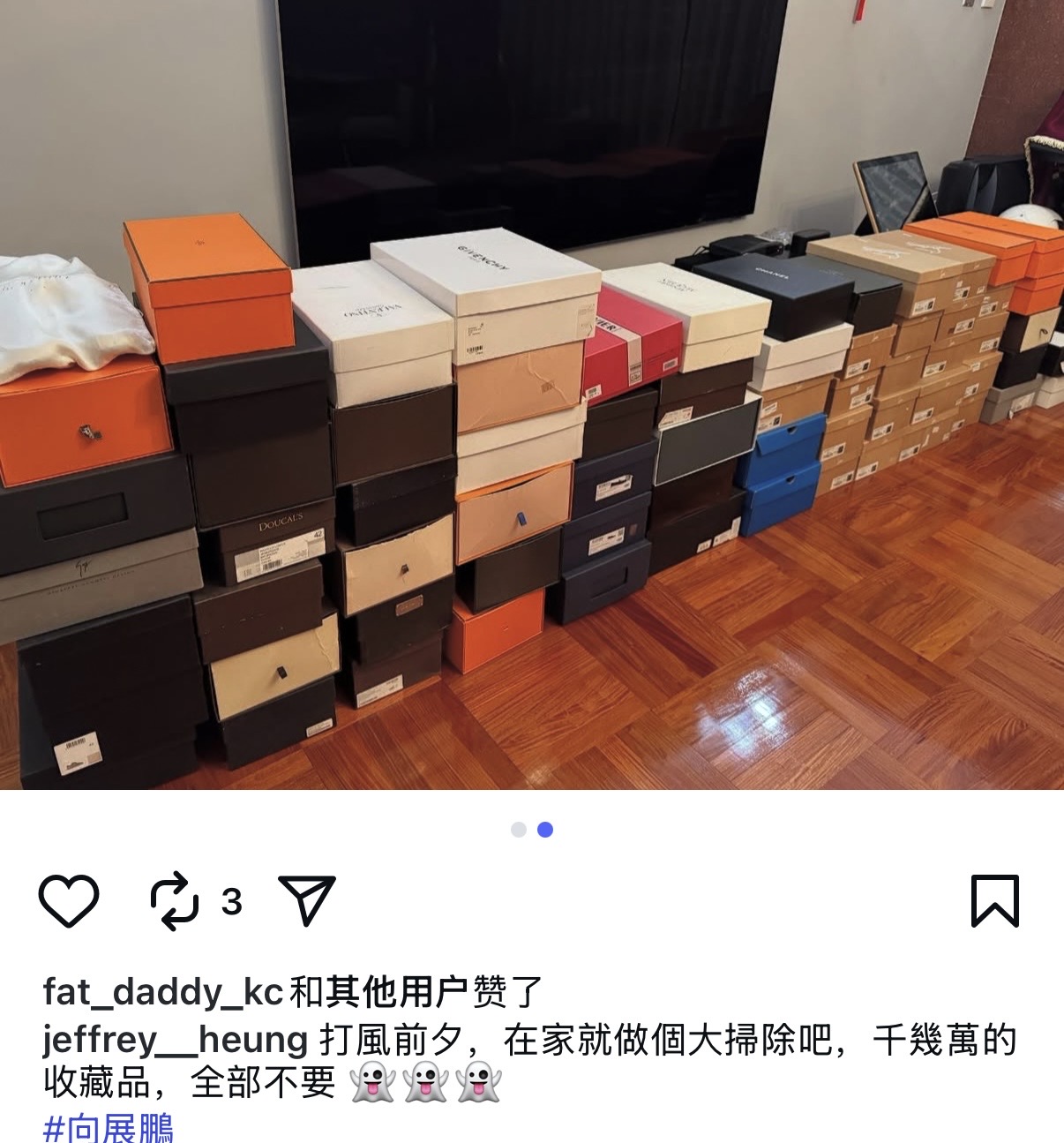 向太侄子台风天居家大扫除，客厅摆满收藏品值千万，包装盒堆成山