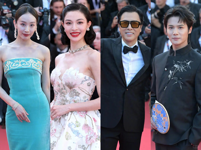 戛纳第四天，温峥嵘用力过猛，郑业成脸肿像大姨，钟楚曦大嘴抢镜