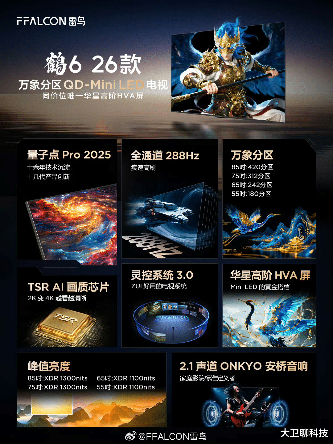 MiniLED電視新選擇，同價位質價比“王炸”，雷鳥鶴6 26款閉眼沖