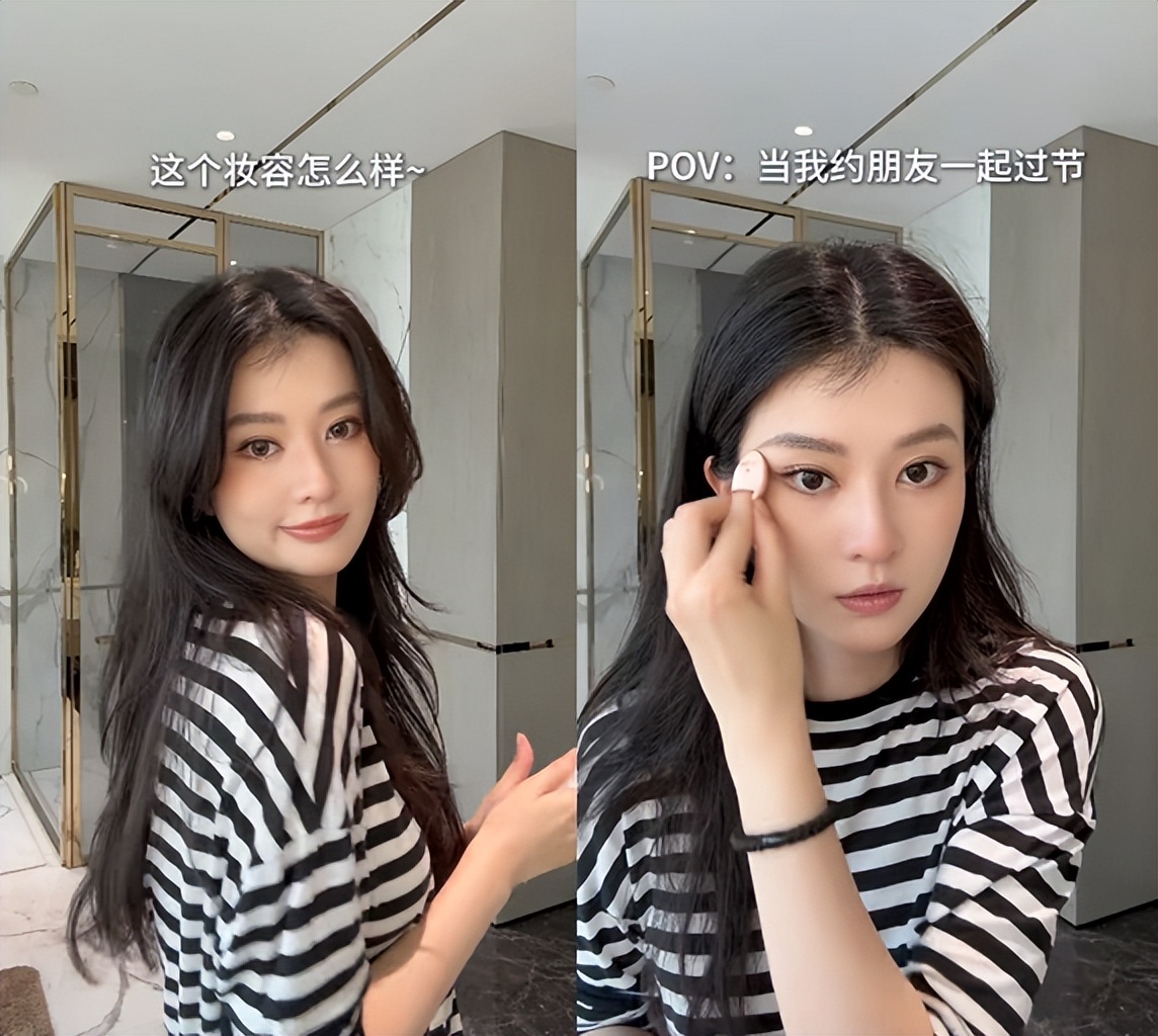 乔欣晒过节造型好美！亲自上手化妆、准备派对，手叠圣诞树超厉害