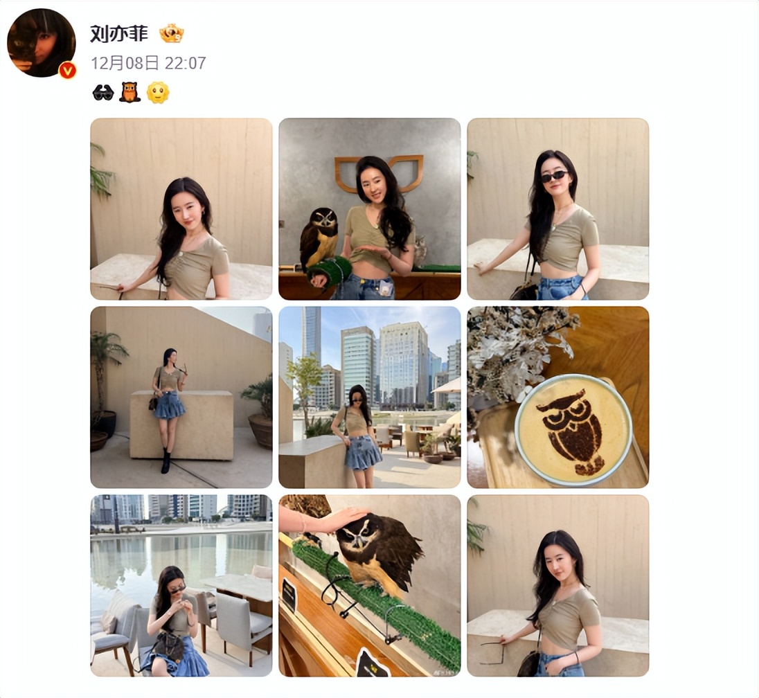 刘亦菲逛阿联酋博物馆！素颜脸色蜡黄头发凌乱，虎背熊腰小腿外翻