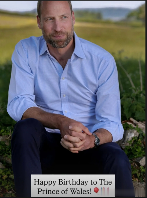 威廉43岁生日凯特晒照，王妃病情又严重3个娃还小，这个生日难过