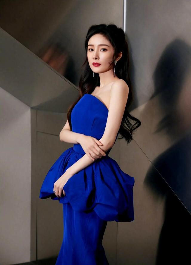 杨幂,蓝裙,好酥好媚