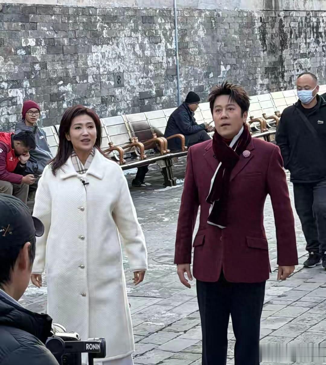 57岁蔡国庆故宫被偶遇，状态嫩到像30岁，这“姨味”穿搭却成焦点