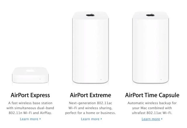 苹果路由器正式退场:AirPort将无法再用作时间机器备份
