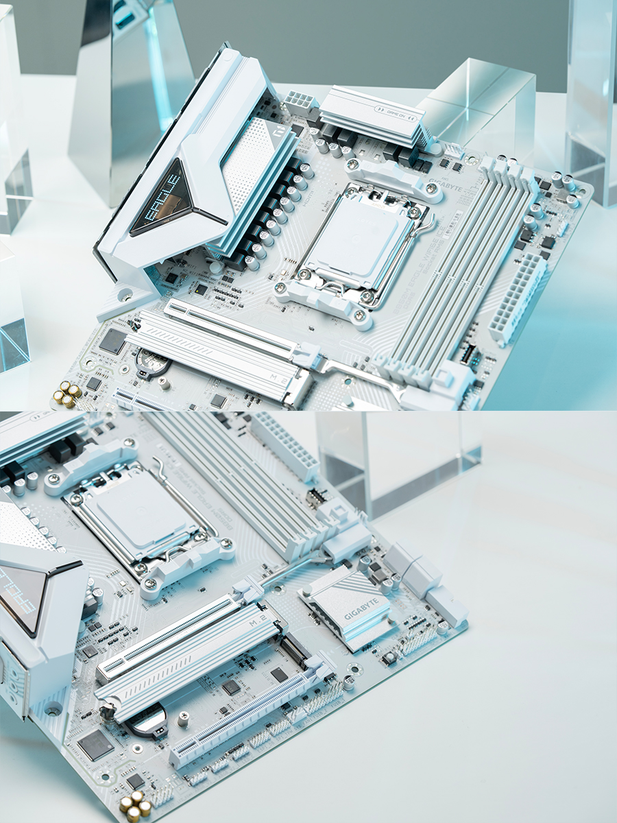 【圖賞】純白戰神！技嘉B850M冰獵鷹ICE主板5張圖看懂性能怪獸