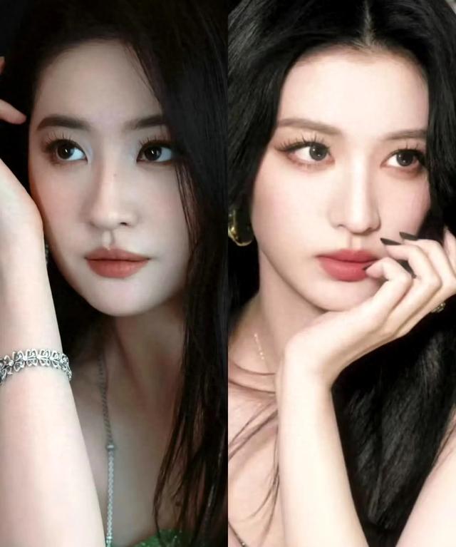 刘亦菲和王楚然这个侧面立体度,太惊艳了!两人都是骨相美人~ ???