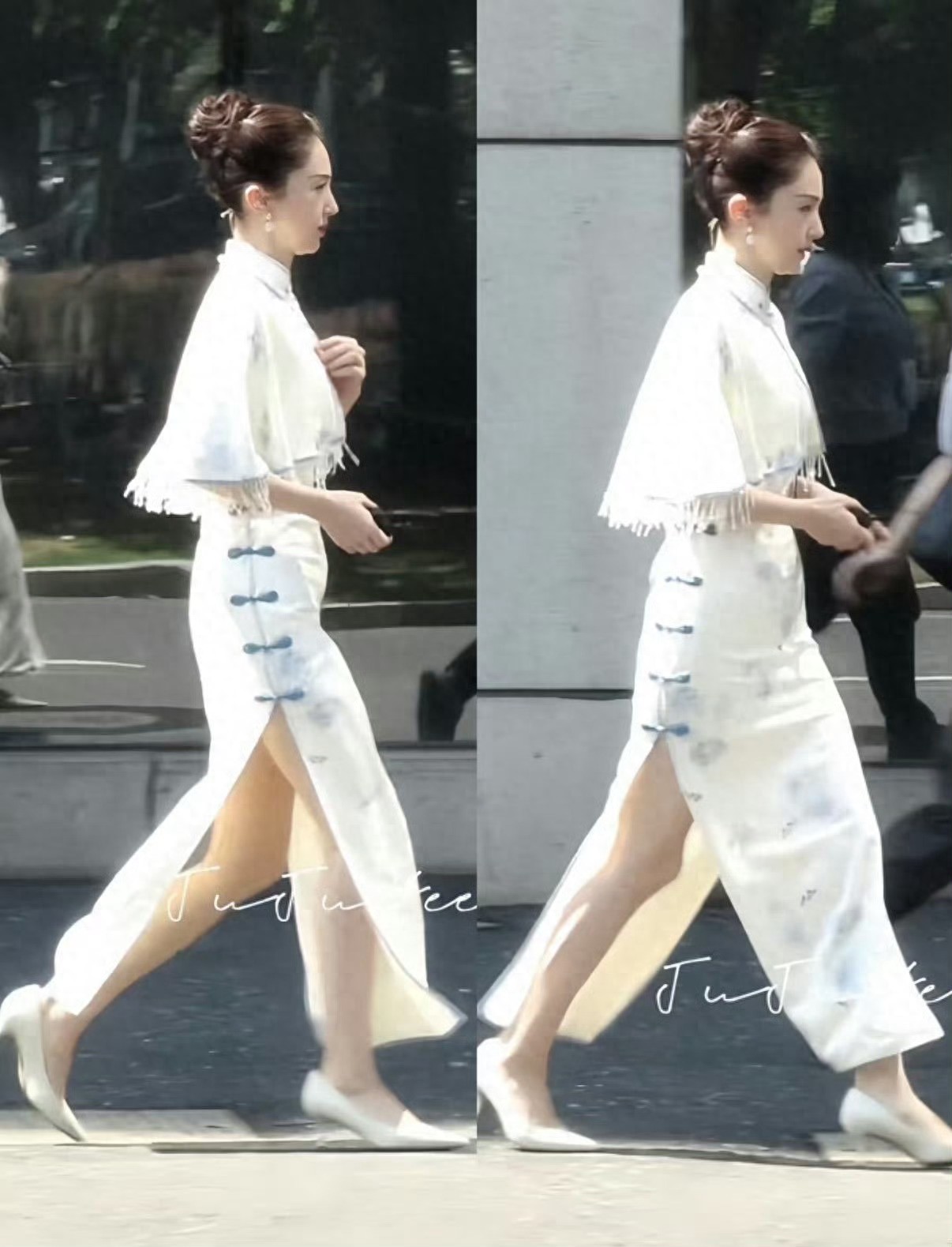 董璇王楚然同款旗袍惊艳亮相!46岁典雅与26岁清冷,谁更胜一筹?