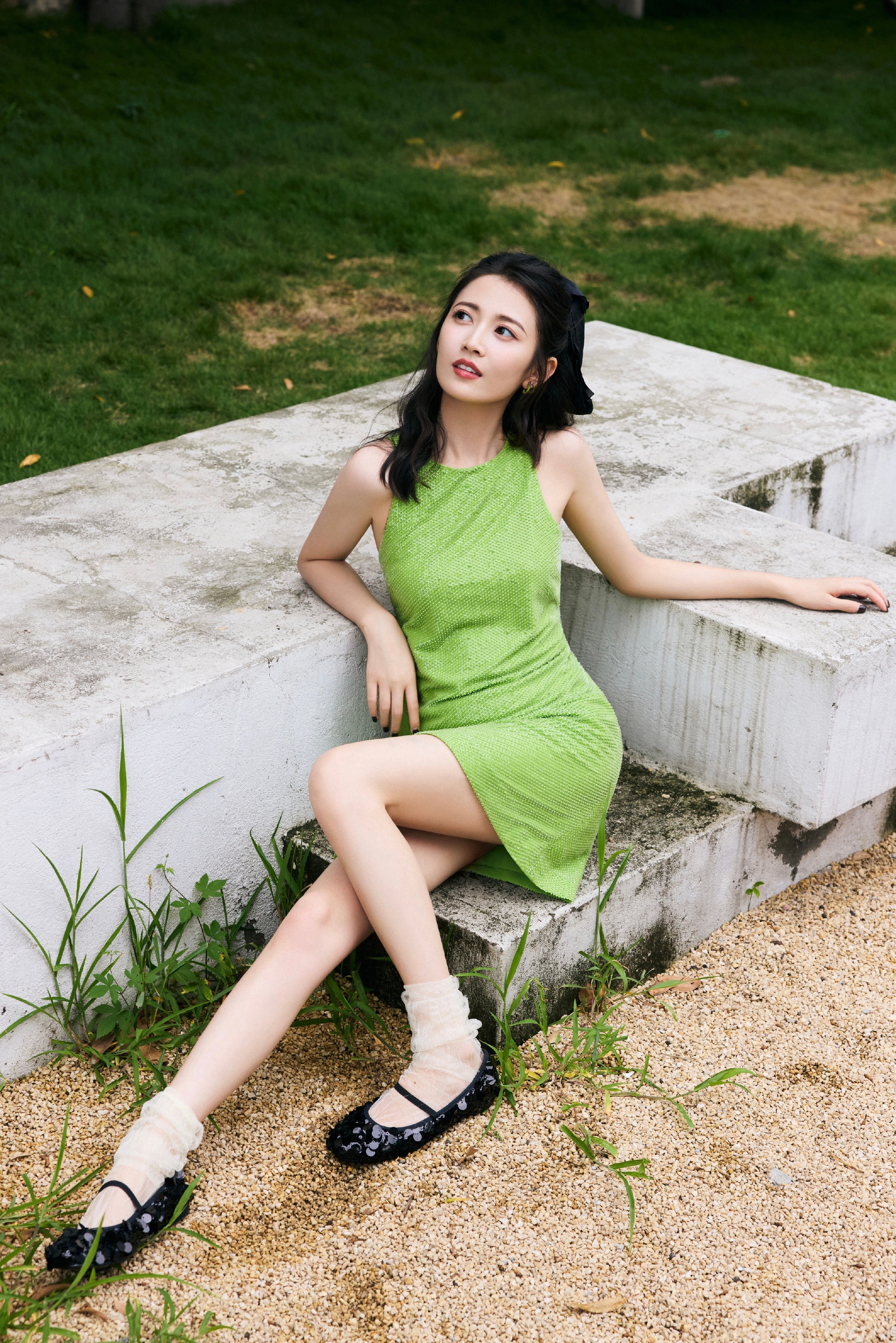 女明星，陈钰琪的美脚