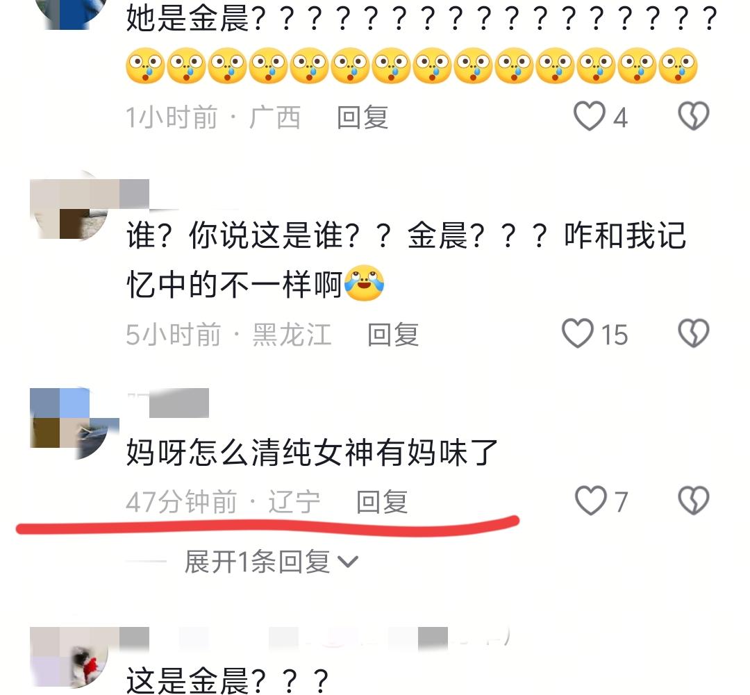 35岁金晨最新露面认不出，浓妆艳抹似泰星，网友震惊:这是本人？